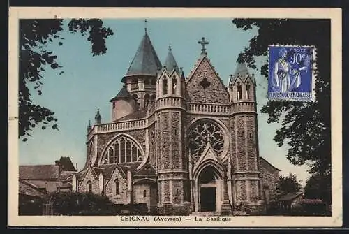 AK Ceignac /Aveyron, La Basilique