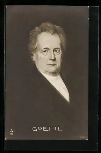 Künstler-AK Johann Wolfgang von Goethe mit stoischem Blick