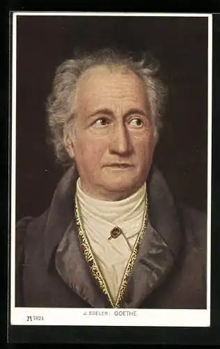 Künstler-AK Portrait von Goethe