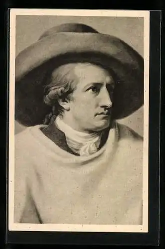 AK Goethe, Porträt mit Hut