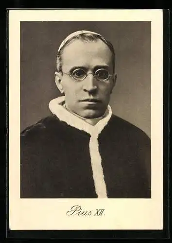 AK Papst Pius XII., von vorne gesehen