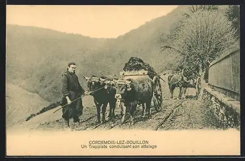 AK Cordemois-lez-Bouillon, Un Trappiste conduisant son attelage