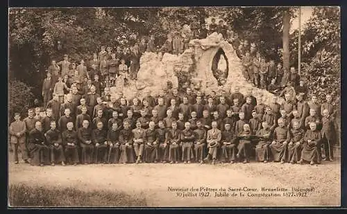 AK Brugelette, Noviciat des Pretres du Sacre-Coeur, 30 Juillet 1927, Jubilé de la Congregation 1877-1927