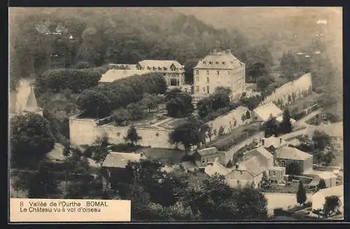 AK Bomal, Vallée de l`Ourthe, Le Château vu à vol d`oiseau