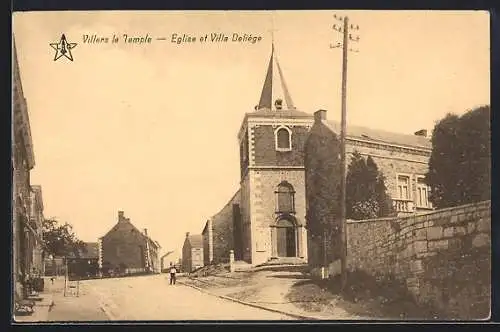 AK Villers le Temple, Eglise et Villa Deliége