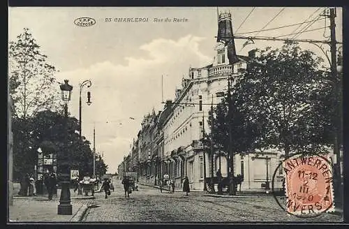 AK Charleroi, Rue du Ravin, Strassenpartie