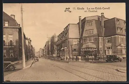 AK Uccle, La rue Edith Cavell et l`Institut