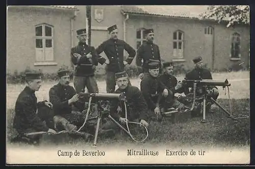 AK Beverloo, Camp de Beverloo, Mitrailleuse, Exercice de tir