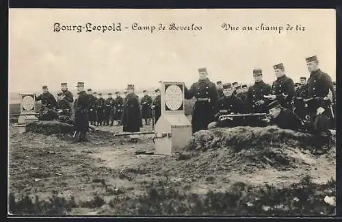 AK Bourg-Léopold, Camp de Beverloo, Vue au champ de tir