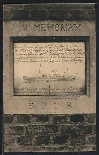 AK Bruges, Plaque mémorial