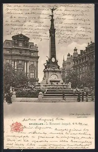 AK Bruxelles, Le Monument Anspach