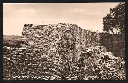 AK Great Zimbabwe, Main Wall Temple