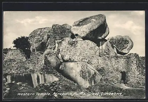 AK Great Zimbabwe, Western Temple, Acropolis Ruins