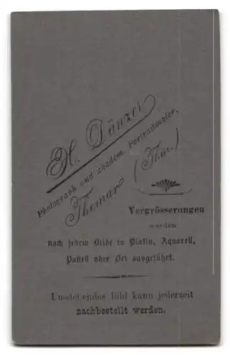 Fotografie H. Dänzer, Themar (Thür.), Brustporträt eines Mannes mit Schnurrbart.