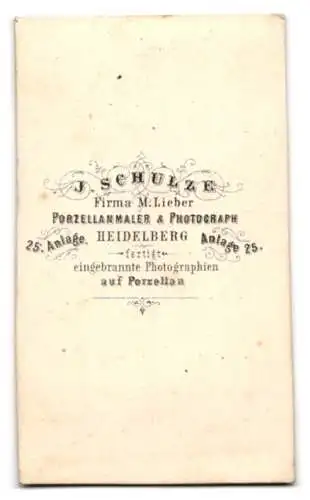 Fotografie J. Schulze, Heidelberg, Anlage 25, Porträt eines Mannes mit Bart