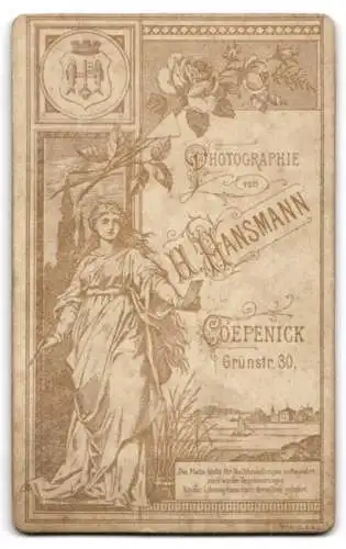 Fotografie H. Hansmann, Coepenick, Grünstr. 30, Porträt eines Mannes mit Schnurrbart