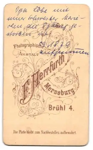 Fotografie F. Herrfurth, Merseburg, Brühl 4, Zwei Kinder in festlicher Kleidung