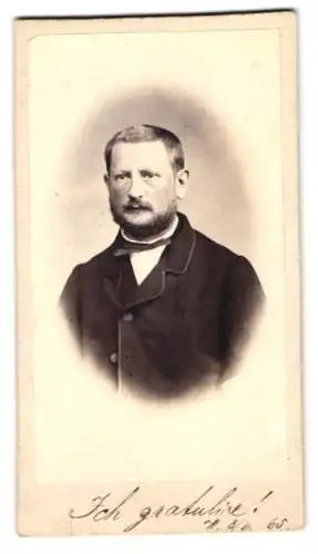 Fotografie F.W. Franke, Merseburg, Rossmarkt 505, Porträt eines bärtigen Mannes