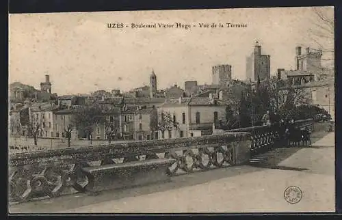 AK Uzès, Boulevard Victor Hugo, Vue de la Terrasse