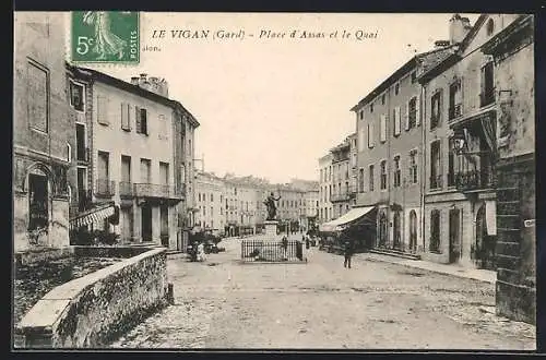 AK Le Vigan /Gard, Place d`Assas et le Quai