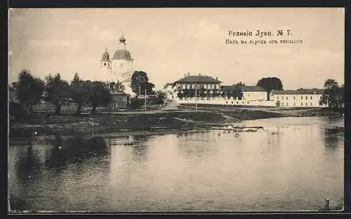 AK Welikije Luki, Blick auf die Stadt vom Fluss Lowat