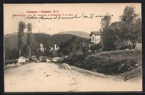 AK Ananur /Kaukasus, Burg und Kloster, um 1900