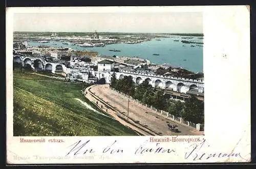 AK Nischni Nowgorod, Blick auf den Ivanovskij-Abstieg und den Fluss