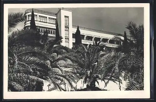 AK Sotschi, Sanatorium im. Woroschilowa hinter Palmen