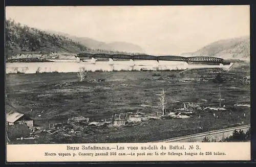 AK Transbaikal-Eisenbahn, Brücke über den Fluss Selenga