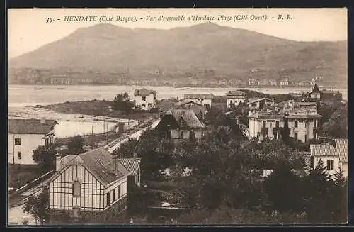 AK Hendaye /Cote Basque, Vue d`ensemble d`Hendaye-Plage