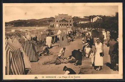 AK Hendaye, La Plage et le Casino