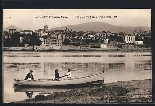 AK Hendaye /Cote Basque, Vue generale prise de Fontarabie