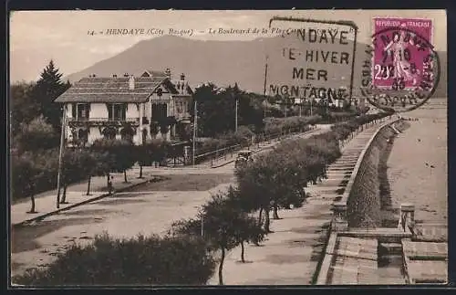 AK Hendaye /Cote Basque, Le Boulevard de la Plage