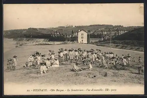 AK Hendaye-Plage, Le Sanatorium, spielende Kinder