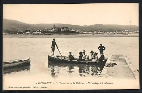 AK Hendaye, La Traversee de la Bidassoa