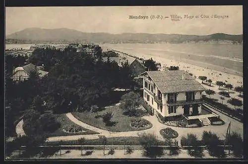 AK Hendaye /P.-B., Vilas, Plage et Cote d`Espagne