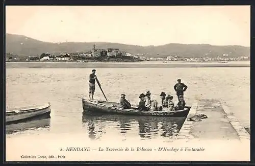 AK Hendaye, La Traversee de la Bidassoa