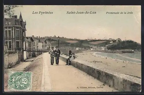 AK Saint-Jean-de-Luz, Promenade de la Jetee