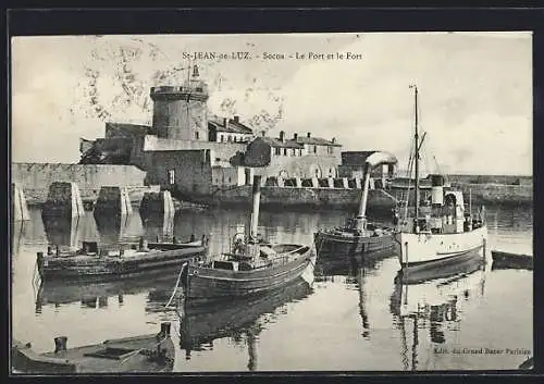 AK Saint-Jean-de-Luz, Socoa, Le Port et le Fort