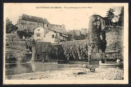 AK Sauveterre-de-Bearn, Vue pittoresque du Vieux Pont