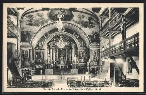 AK Sare /B.-P., Interieur de l`Eglise