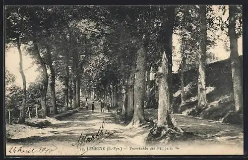 AK Lembeye, B.-Pyr., Promenade des Remparts