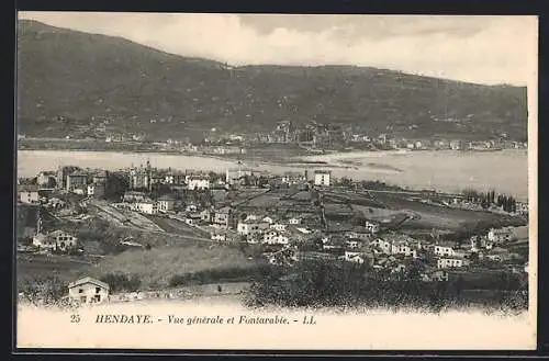 AK Hendaye, Vue générale et Fontarabie - LL