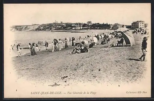 AK Saint-Jean-de-Luz, Vue Générale de la Plage