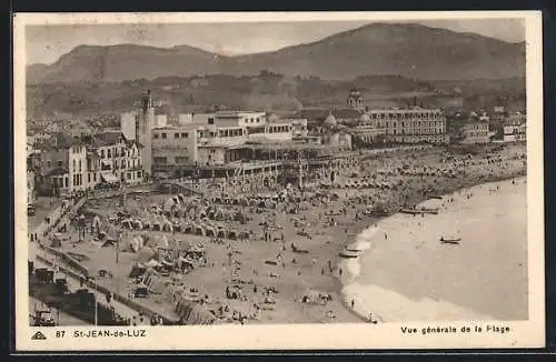 AK St-Jean-de-Luz, Vue générale de la Plage