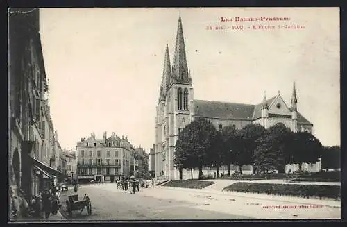 AK Pau /B.-P., L`Église St-Jacques