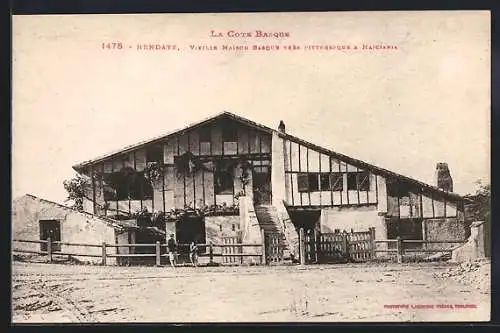 AK Hendaye, Vieille Maison Basque très pittoresque a Haiciabia