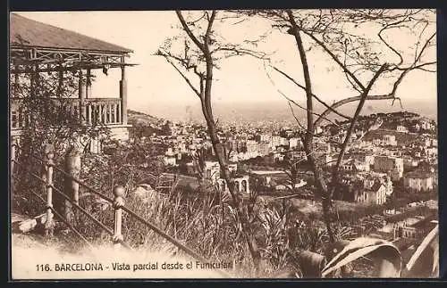 AK Barcelona, Vista parcial desde el Funicular