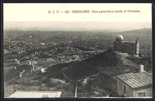 AK Barcelona, Vista panorámica desde el Thibidabo