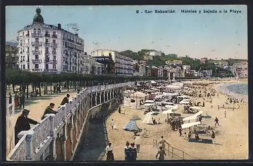 AK San Sebastián, Hoteles y bajada a la Playa